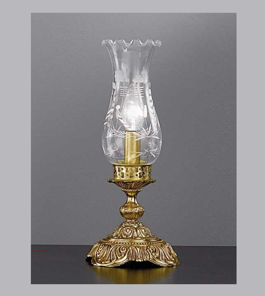 Lampada da tavolo in ottone.