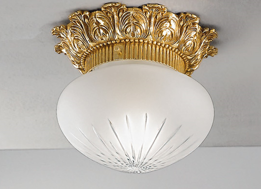 Ottone bronzo ferro battuto Plafoniera in ottone.